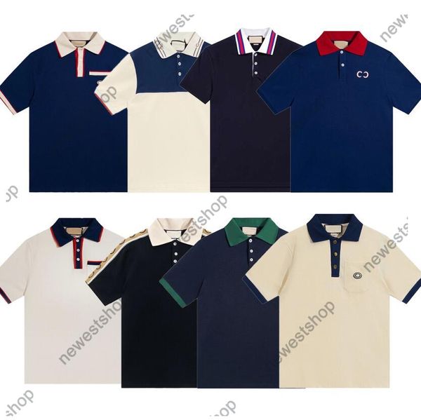 Männer Designer Tee Polo Shirts Luxus Doppelbuchstaben Druck Kurzarm Polos T-Shirts Sommer Frauen Turrenkragen T-Shirt wahre Größe T-Shirt Mix Style XS-L