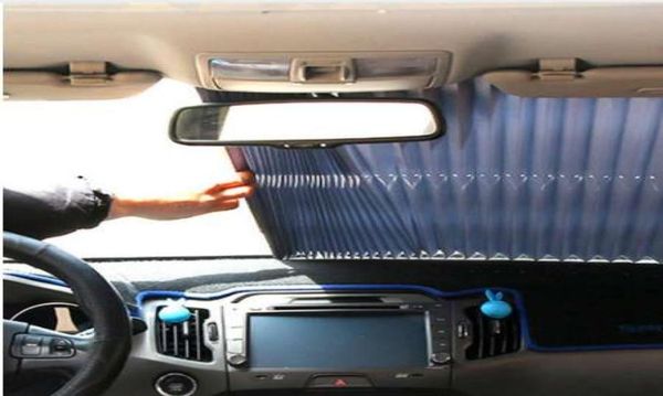 155cm de 70cm de carro de pára -brisa de pára -sol escudo automático Janela lateral retrátil Proteção solar Sun Shade Cortina de pára -brisa frontal3515957