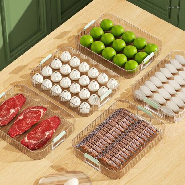 Aufbewahrungsflaschen Dumpling Box Küche Organisation Tool Crisper Container Hülle