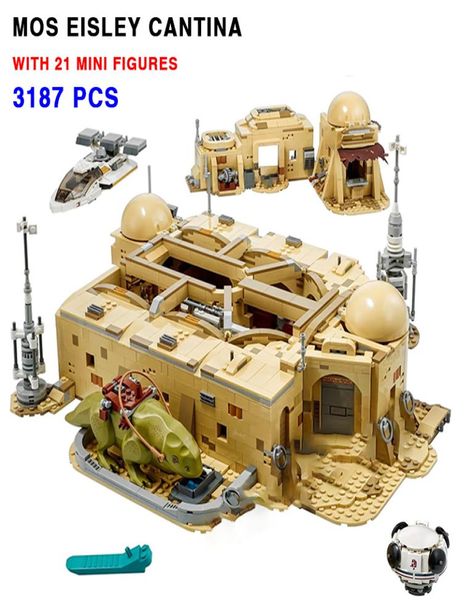 Star Plan Movie Series Tatooine Mos Eisley Cantina Blocks Bricks Space Port Bar Boy Boy Christmas Birthday Toy Presente3454979