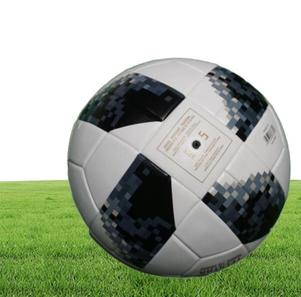 2018 Russia World Coppa di alta qualità PU Soccer Soccer Dimensione 5 Office Football Ball Outdoor Sport Outdoor Balls FUT8218332