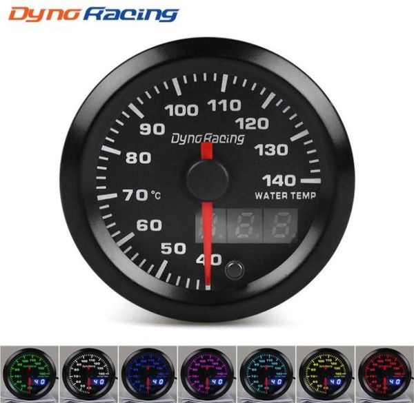 Dynoracing 2039039 52mm Dual Display Acqua Callo di temperatura dell'acqua 40140 Celsius 7 Colori MeTo contatore della temperatura dell'acqua LED con sensore BX19910970