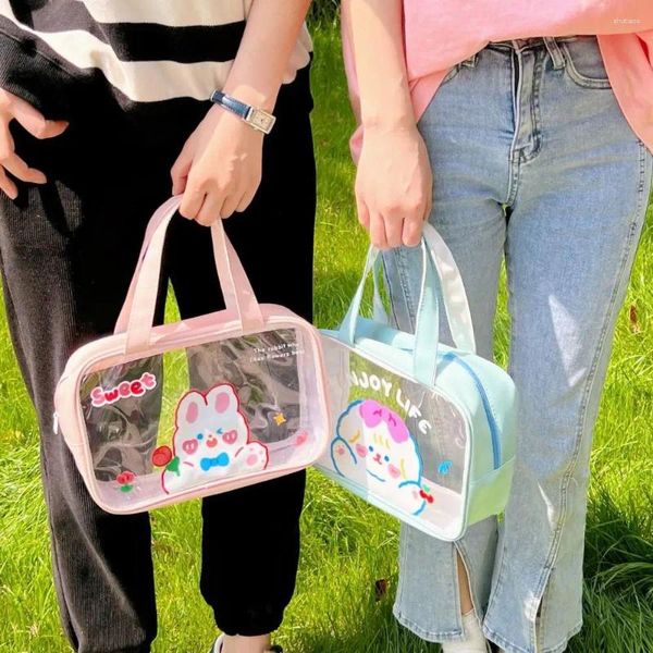 Kosmetiktaschen Cartoon Waschbeutel Bären Reisen Koffer Aufbewahrungstation Bag Transparent Organizer Make -up