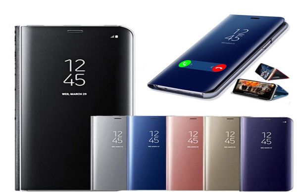 Mirror View Smart Flip Case für Samsung Galaxy S10 S9 S8 S7 S6 A20 A30 A40 A50 A702512459