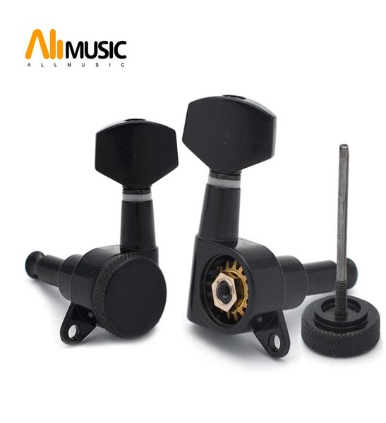 6pcs corda trancada para a esquerda e a mão direita Tuning Tuning Pegs Guitar Tuners Machine Head for Folk Acoustic Electric Guitar8562302