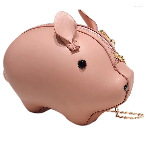 Umhängetaschen Lady Piggy Bag Messenger süße Seitentasche Kette kleine weibliche pu Lederhandtasche