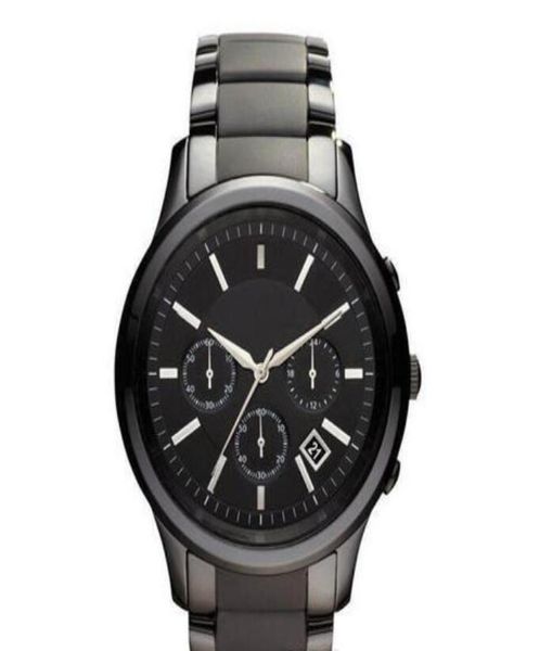 Mens Quartz Black Ceramic Watch AR1451 AR1452 Gents.