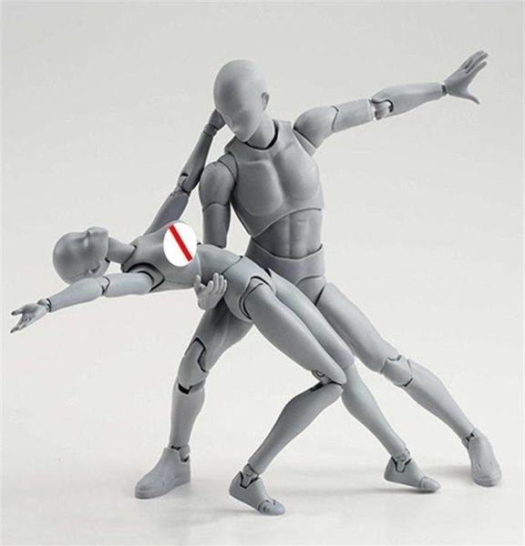 14 cm Künstler Kunstmalerei Anime Figur Skizze männliche weibliche Bewegungskörper Chan Joint Action Figur Spielzeugmodell Zeichnung Mannequin 001 27891198