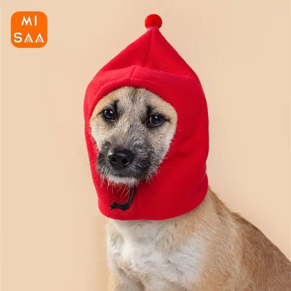 Capinho de vestuário para cães Capéu macio confortável Acessórios de férias duráveis Pet casual Pet Fácil de limpar inverno