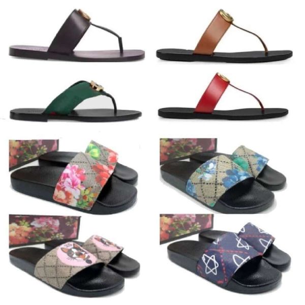 New Womens Big Size 35-46 Slipper de verão Floral Slippers Flipers Sandálias Brand Sandálias Fashion Sandálias Casual Sandals Casual Flip Flop