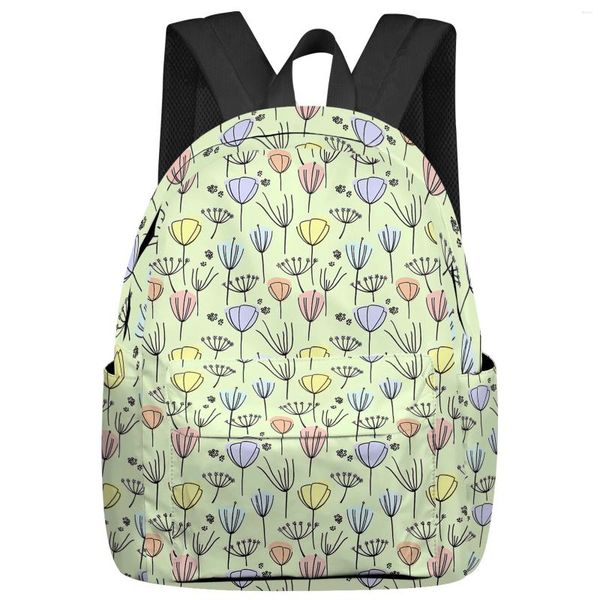 Backpack Flower Dandelion Tulip Student School Bags Laptop Custom for Men Women Feminino Mochila Mochila