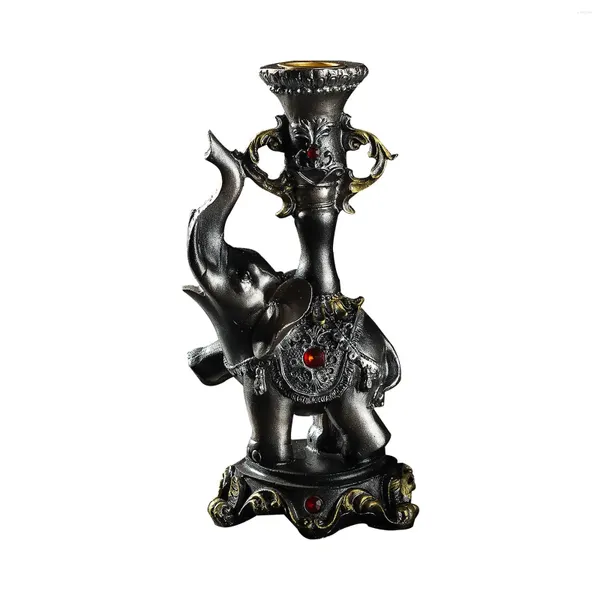 Titulares de vela Retro Europeu Holder Decorative Crafts estátua de estatueta para ornamentos centrais de festa de casamento de férias