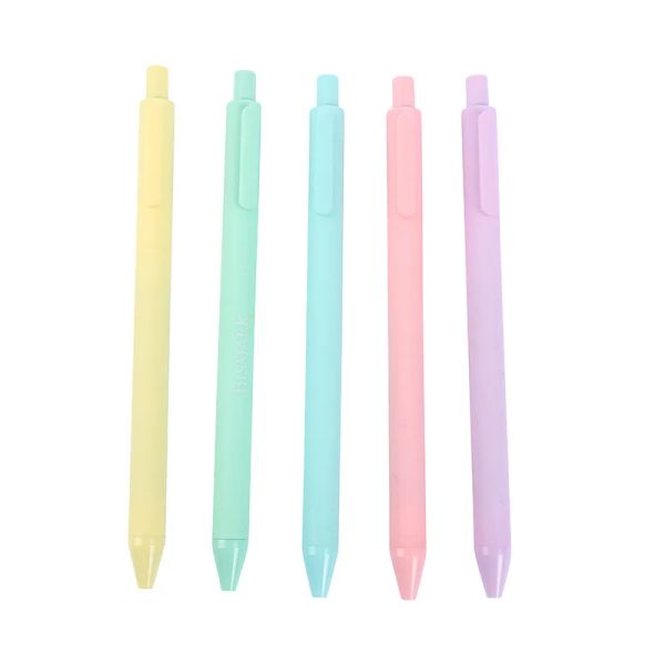 Pens 10pcs Macaron Ballpoint Pen Candy Color Ciness Press Gel Pens Office Forniture Student Pen School Writing Stationery Wholesale all'ingrosso