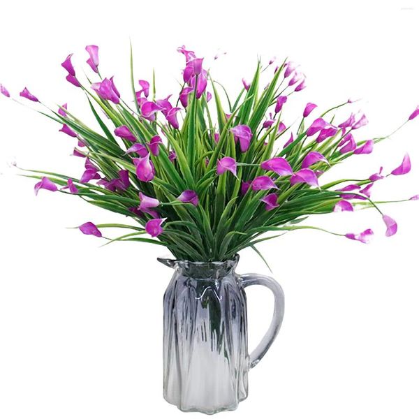 Fiori decorativi Lifeleke Calla Lily Fiore artificiale Colore luminoso Durevole per Home Office e Coffee House