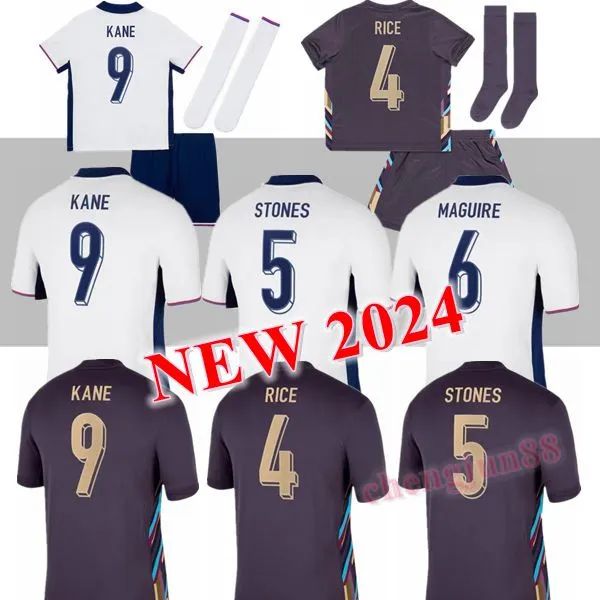 2024 İngiltere Futbol Formaları Saka Rashford Kane Sterling 22 23 24 Grealish Dağı Bellingham Tripptier Gallagher Taşları Yürüyüşler Erkekler Çocuk Kiti Set Futbol Gömlek