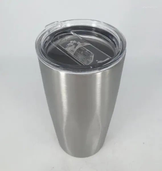 Copas de copos de aço inoxidável a vácuo parede dupla isolada 20 oz com tampas claras caneca de viagem mantém frio ou bebida vaso