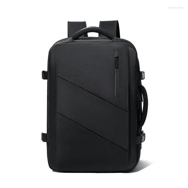 Backpack Travel Men Business Business Expandível Multi-Compartimento Grande Capacidade 40L Laptop Impermeável Moda Zip