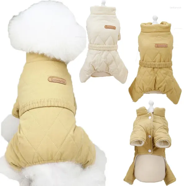 Hundekleidung leerer Overallmantel Winter Kahai Haustierkleidung für kleine Hunde Welpe Katze Vierbeinige Jacke Overalls Tracksan Chiwawa York