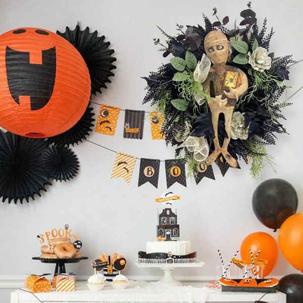 Fiori decorativi horror mummia ghirlande appese per la moda di halloween semplice decorazione per le vacanze camera da letto