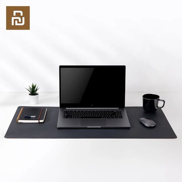 Accessoires xiaomi extra großes Pu Leder -Maus -Pad natürlicher Eichenmatte Antifouling wasserdichte Computer Mousepad Keyboard Tischabdeckung