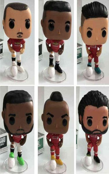 Figuras de brinquedos de ação futebol Romelu Lukaku Zlatan ibrahimovic Paul Pogba Roberto firmino Mohamed Salah sadio mane vinyl figura toys5923870