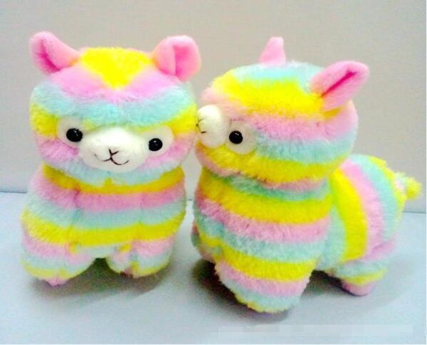 Fofo arco -íris alpacasso kawaii alpaca llama arpakasso macio de pelúcia boneca de brinquedo 5791490