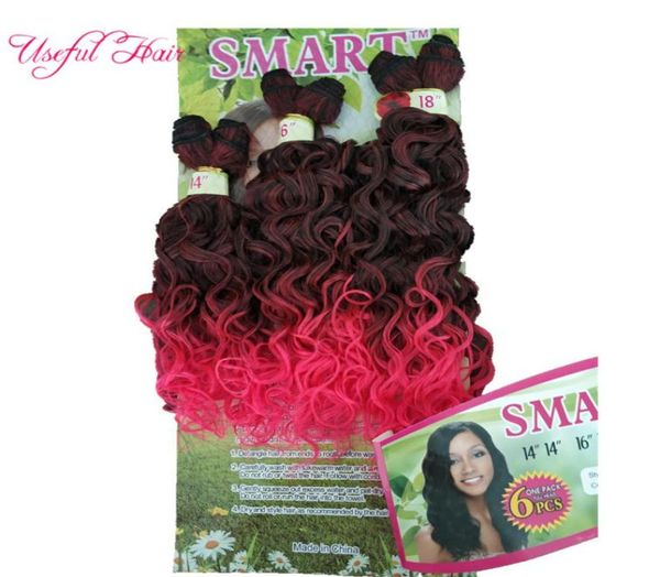 Smart Quality Weft Haft ombre cor Jerry Curl Crochet Extensões de cabelo Crochet Branças Hair Weaves Marley 1318314