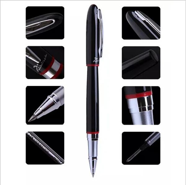 Pens Picasso 907 Montmartre Black Ballpoint Pen Anello rosso e anello giallo opzionale