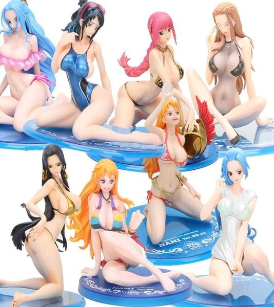 One Piece Nami Robin Hancock Rebecca Kalifa Vivi Bikini BB Ver Swimsuit Kız PVC Aksiyon Şekil Koleksiyon Model Oyuncaklar Y2004215395148