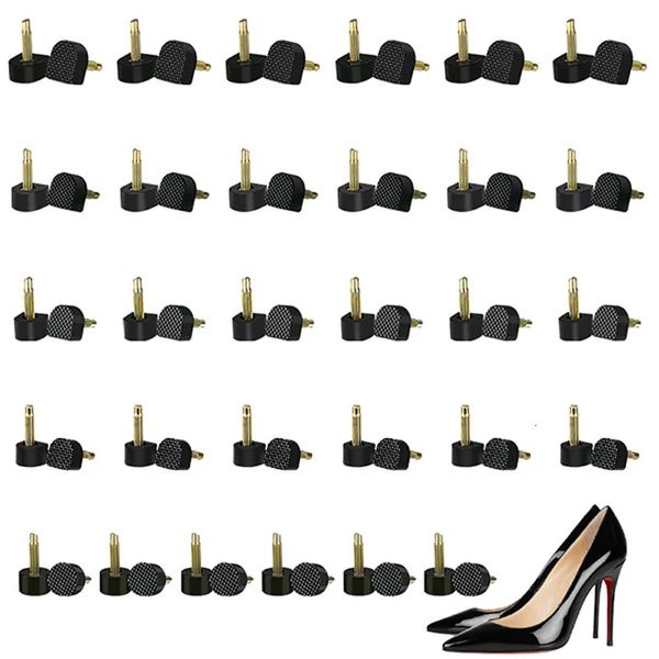 60pcs tacchi a taccelli tappi per scarpe riparazioni heeltaps pins da donna tacco alto sollevatore di cure protettore sostituzione del matrimonio stopper 240401