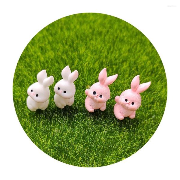 Fiori decorativi 20/30/50pcs Figurine di animali da Pasqua Carli Ornamenti da giardino Fairy Decorazioni per la casa Mini Craft Micro Landscaping Fai da te