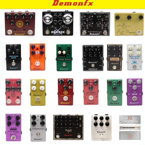 Cabos Novo Demonfx High Quality Bass Efeito de Bass Pedal Overdrive Distortion Compressor Atraso Croco Autowah Pedal