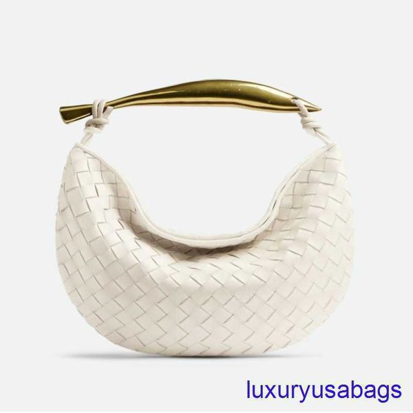 Designer feminino clássico sardinha saco de sardinha pequena bolsa de couro Intrecciato com maçaneta metálica Handle Itália Lúdica Bolsa de luxo Largura de 33cm Fechamento magnético 91xj