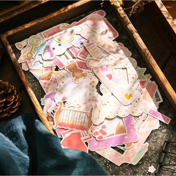 Подарочная упаковка 107шт каваи, маленькие девочки, наклейки на беременность беременность рожденная планировщик скрапбукинг художественная бумага наклейка животное животное