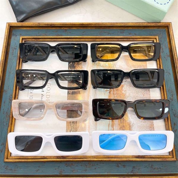 Mode Sonnenbrille Designer Top Off Tide Marke Weiß kleiner quadratischer Teller Ins Sonnenbrille Street Shot Hip Hop Sonnenbrille Oer1016 mit Originalbox