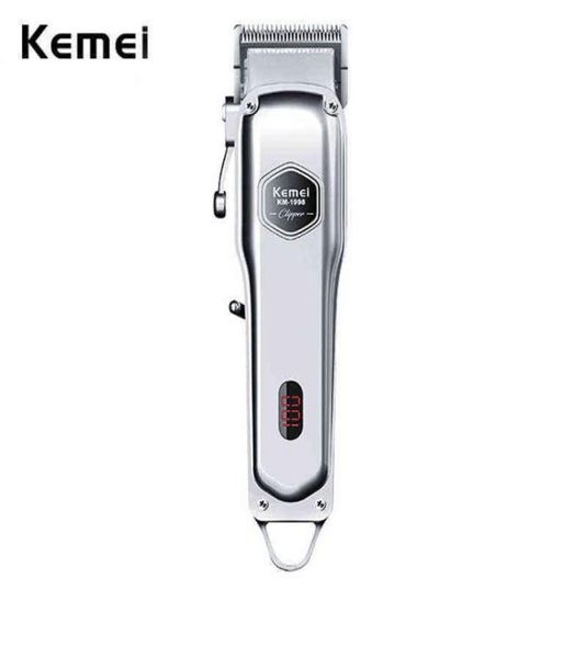 Kemei KM1998 Профессиональная премиальная волоса Clipper Men Pro версия 2000mah Батарея Супер светлая супер сильная супер тихая парикмахерская H6430051