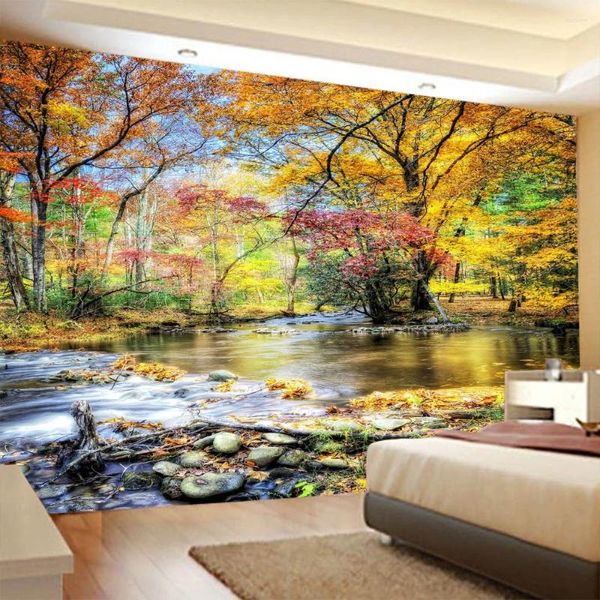 Tapestres Landscape Forest Series Tapestry Wall Decoration Holding Ploth Home Painting