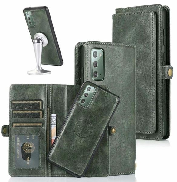 A91 Flip Cover для Samsung Galaxy Note 20 S20 Ultra A41 A21 A20 A40 A50 A51 A70 A71 Case Retro Retro Leather Wallet 2IN1 Съемный SHEL2043681