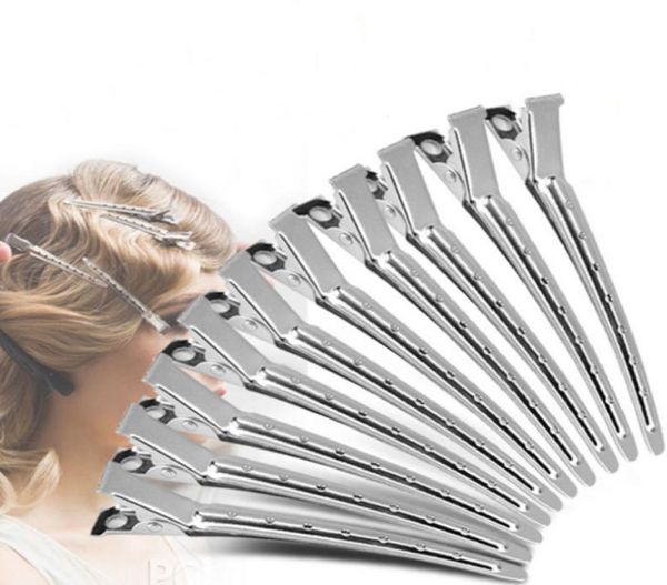 10pcs Clip des Edelstahl -Friseur Salon Barber Shop Dedized Hair Clip Haarverlängerungsabschnitt Clips 9cm2595676