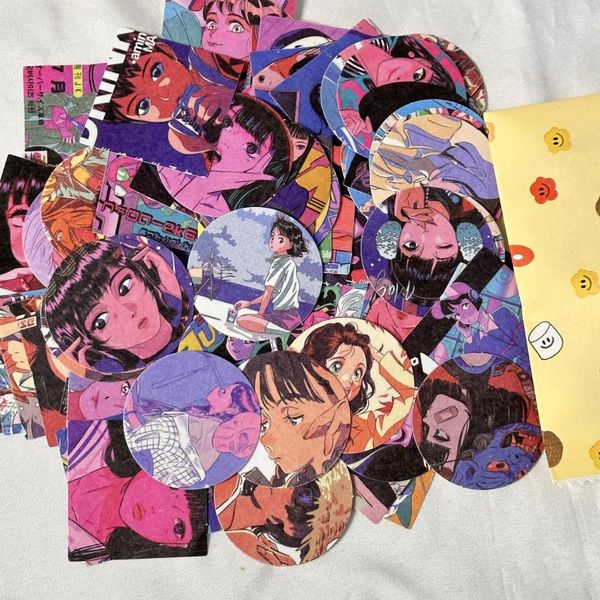 Geschenkverpackung 95pcs Süßes japanisches energisches Mädchen Anime Aufkleber DIY Scrapbook Phone Case Tablet Tagebuch PO Dekoration