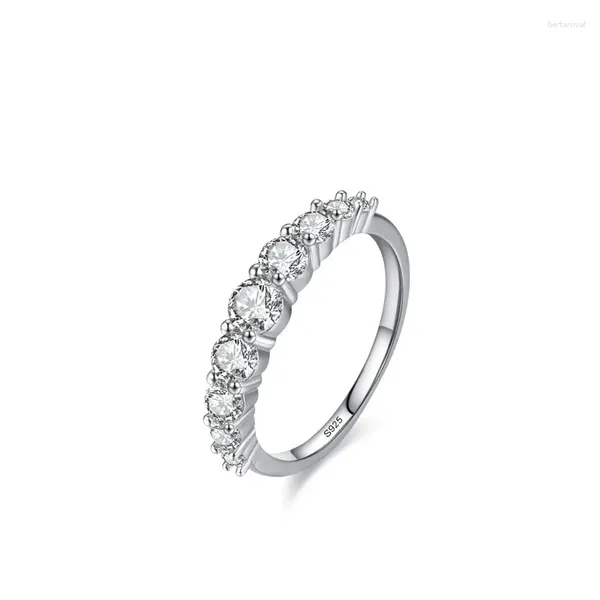 Clusterringe STLS925 Sterling Silber Diamond Ring für Frauen in Instagram-Stil Nische High-End-Feeling Index Finger Vielseitiges Temperament