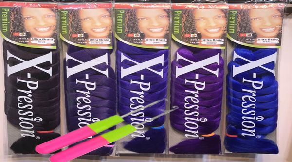 82 -Zoll -Xpression Flechthaarsynthetik Haarwebe Jumbo Zöpfe Ultra Braids Bulks Croxhet Hair Extension Ganz Choveu322684