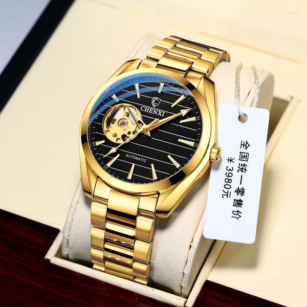 Relógios de pulso Chenxi 8806 MECHONical Watch Watch Automatic Business Watches Aço inoxidável à prova d'água Presente Relloj Hombre