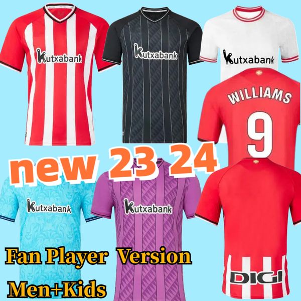 2023 2024 Jerseys de futebol de clube Berenguer 2023 2024 Muniain Athletic Bilbao Home Away Williams Football Shirt