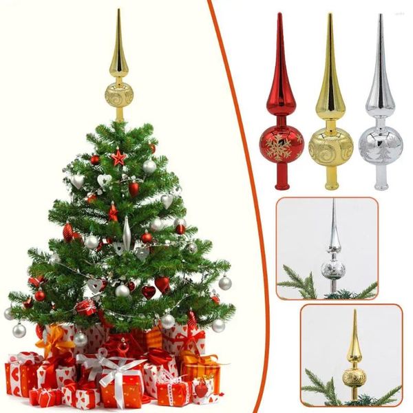 Decorações de Natal 1 PCS Gourd Tree Top Star Finials Ornamentos de férias Xmas de Natal H9C8