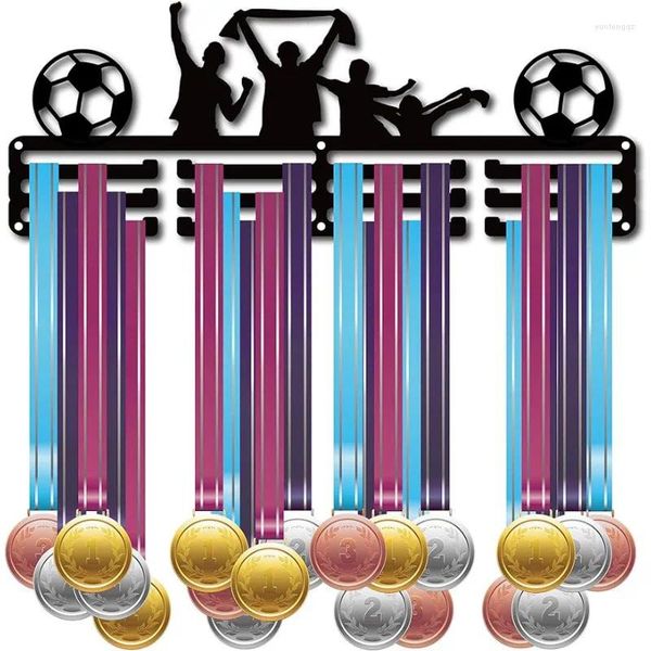 Bolsas de jóias 1 PCS Medal Holder Sport Football Player Medalhas exibem suporte de decoração para cabide de montagem de parede para esportes CLIM