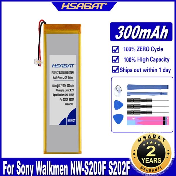 Аксессуары HSABAT NWS200F 300MAH Батарея для Sony Walkmen NWS200F S202F S203F S204F S205F MP3 Батареи