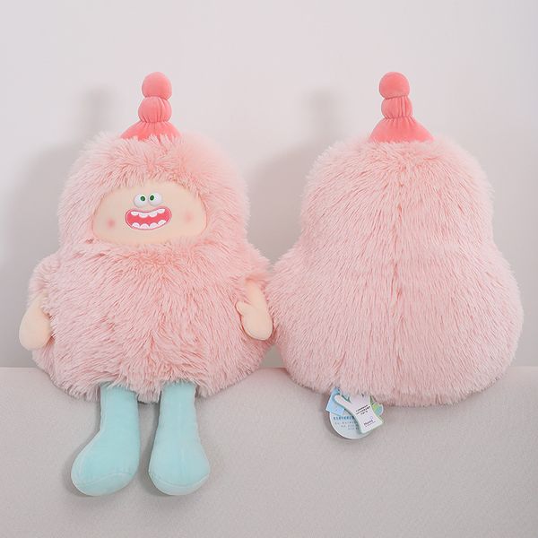 Little Monster Series de cabelos compridos, brinquedos brancos de pelúcia, travesseiros para dormir, presentes de aniversário para namoradas, atacado de bonecas