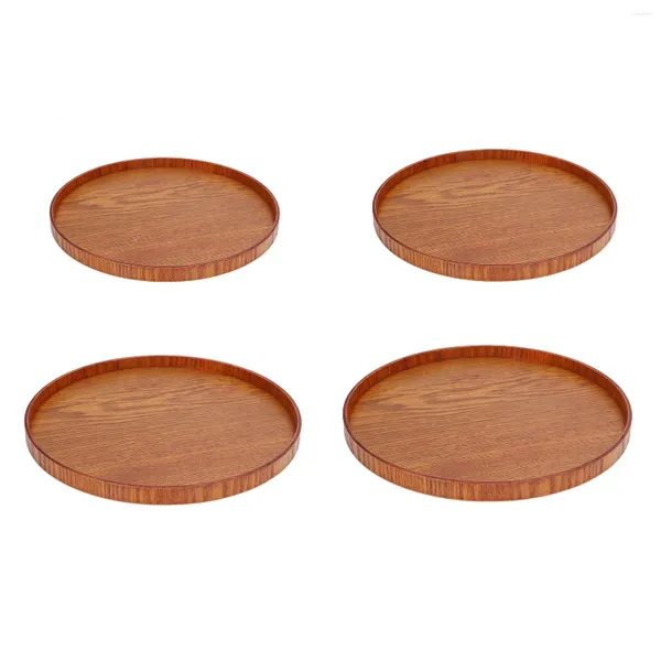 Piastre in legno che serve la superficie lucida in stile elegante sicuro in legno solido premium non tossico per cena a pranzo colazione