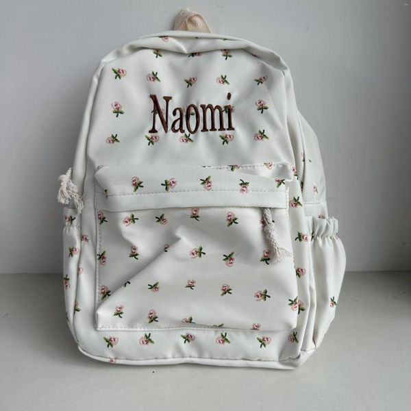 Bolsas escolares para mochila de lazer floral feminino
